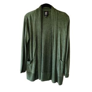 NWOT Bobeau Petite Slouchy Open Front Cardigan Size XSP Green Soft